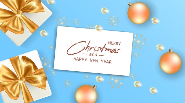 Merry Christmas and Happy New Year card