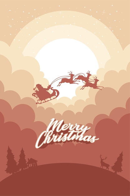 merry christmas and happy new year design concept template