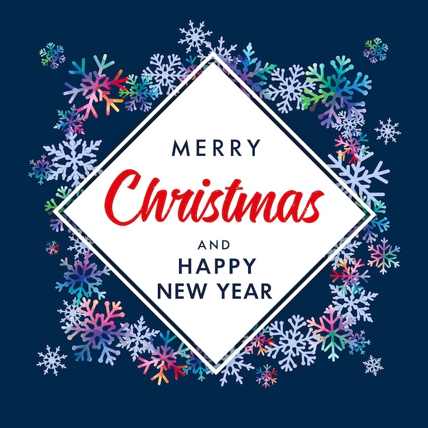 Merry Christmas and Happy New Year elegant geometric banner. Vector Xmas greetings, banner concept.