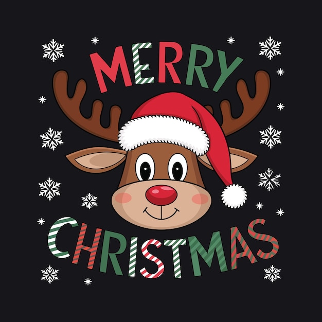 Vector merry christmas and happy new year funny holiday vector illustration t shirt design