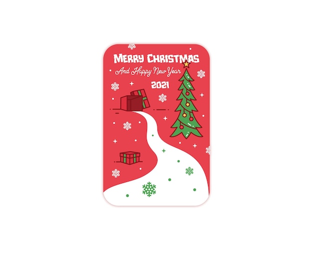 Merry Christmas and Happy New Year Gift Greeting Card