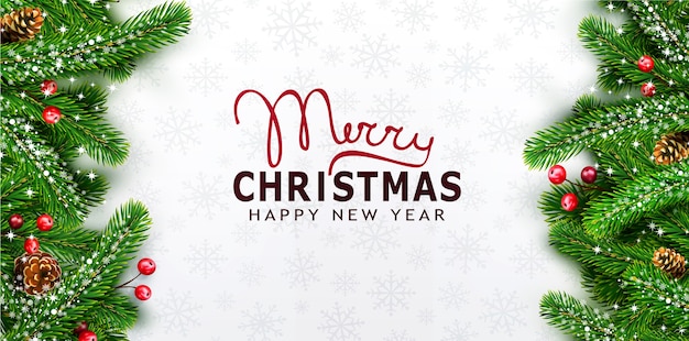 Merry Christmas and Happy New Year . Greeting card with New Year's