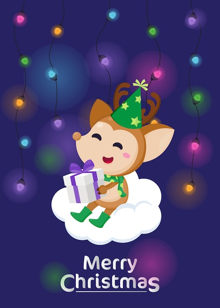 Merry Christmas and Happy New year greeting card. 