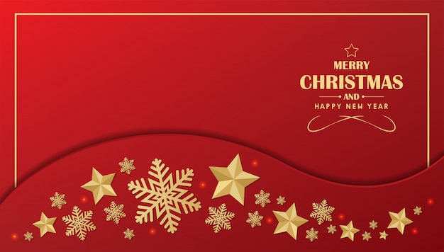 Merry christmas and happy new year greeting card