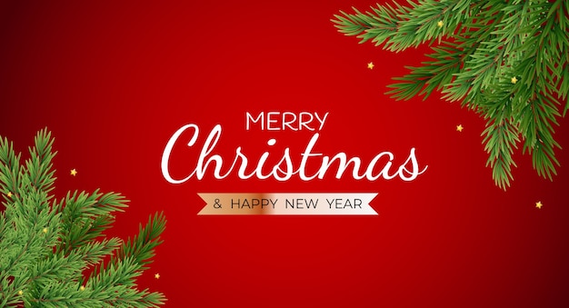 Merry Christmas and Happy New Year Holiday greetings