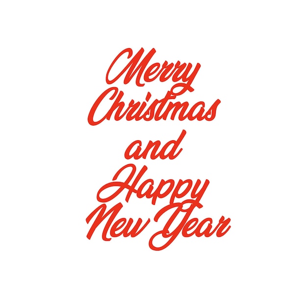 Merry Christmas and Happy New Year Inscription in groove style