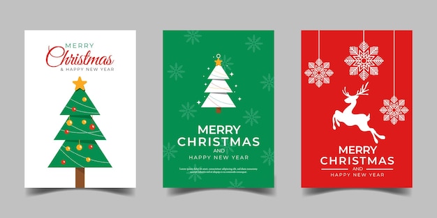 Merry christmas and happy new year modern designsuitable for greeting cardposter and cover templat