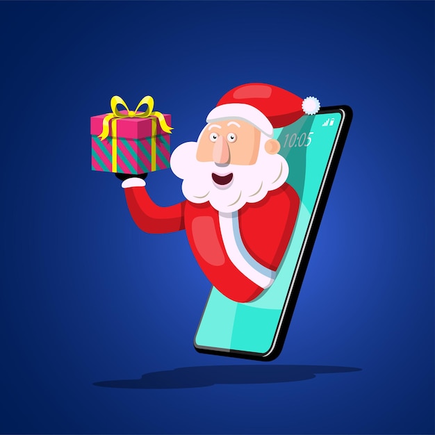 Merry Christmas and Happy New Year Online concept