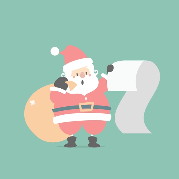 merry christmas and happy new year with cute santa claus and snowman in the winter season