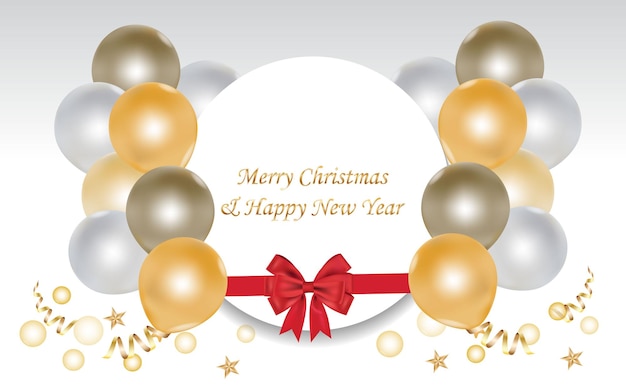 Merry Christmas and Happy new year with gold on blue background color place for text