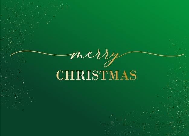 Merry Christmas Holiday Card with calligraphy