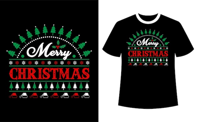 Merry Christmas and holiday tshirt design