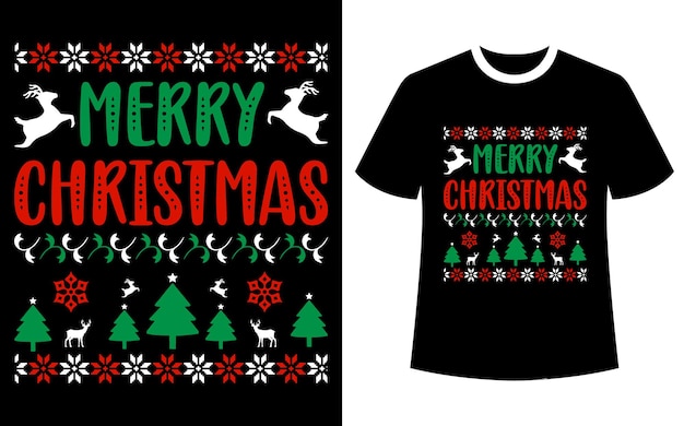 Merry Christmas and holiday Tshirt design