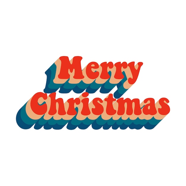 Merry Christmas Inscription in groove style