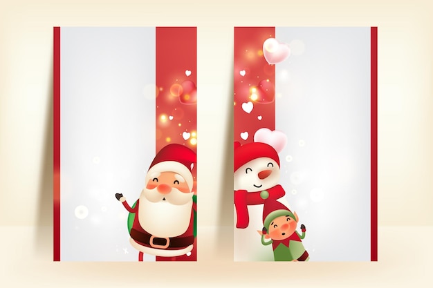 Merry Christmas invitation cards design template