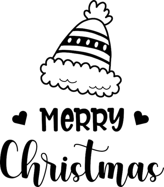 Merry Christmas lettering and quote illustration