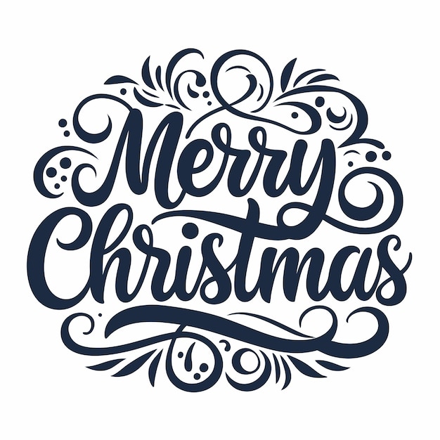 Vector merry christmas lettering