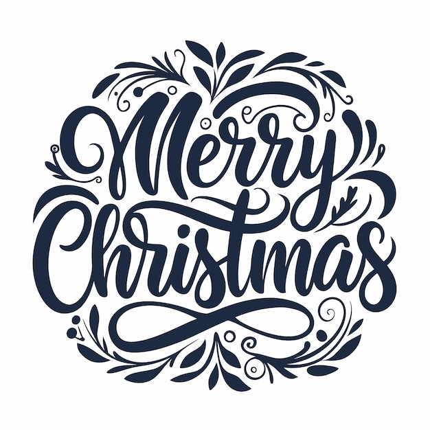 Vector merry christmas lettering