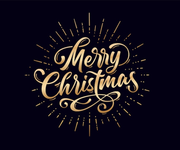 Merry Christmas Lettering