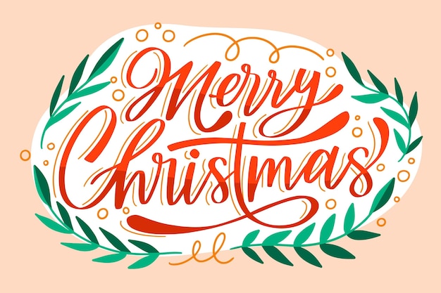 Merry christmas lettering