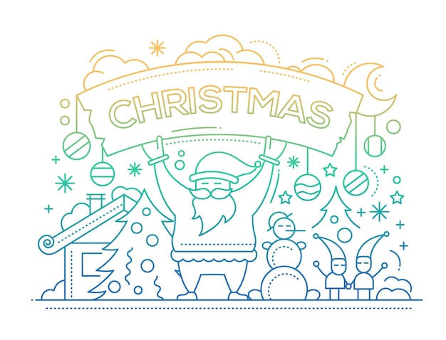 Merry Christmas - line  card