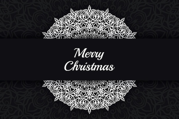 Merry christmas Mandala background Design