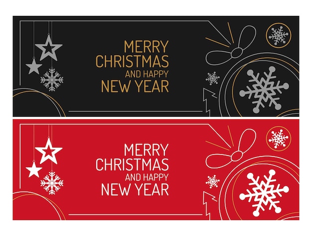 Merry Christmas Modern Greeting Card Vector design