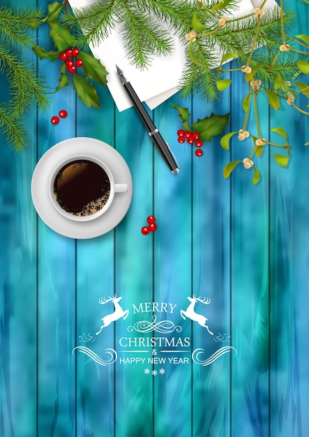 Merry Christmas and New Year background