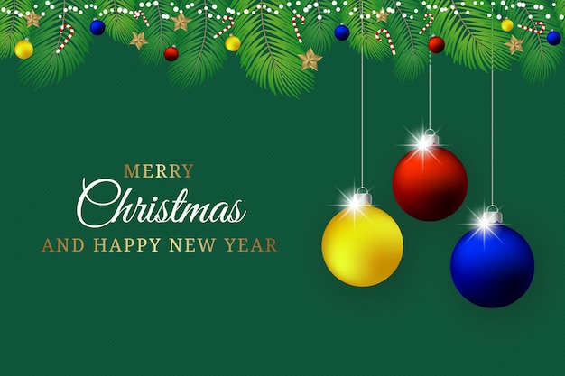 Merry christmas and new year background