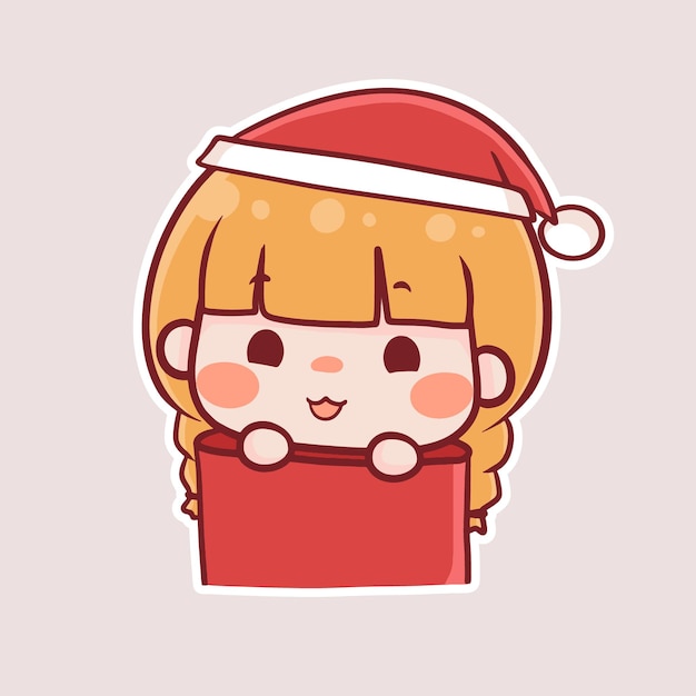 Merry Christmas new year cartoon chibi veator 65