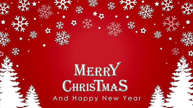 Merry Christmas and New Year Simple Background