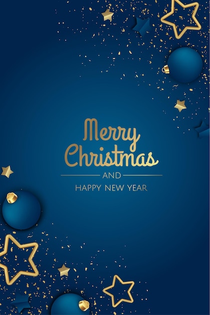 Merry Christmas Party invitation Happy New Year card Decoration Winter background Seasonal holidays