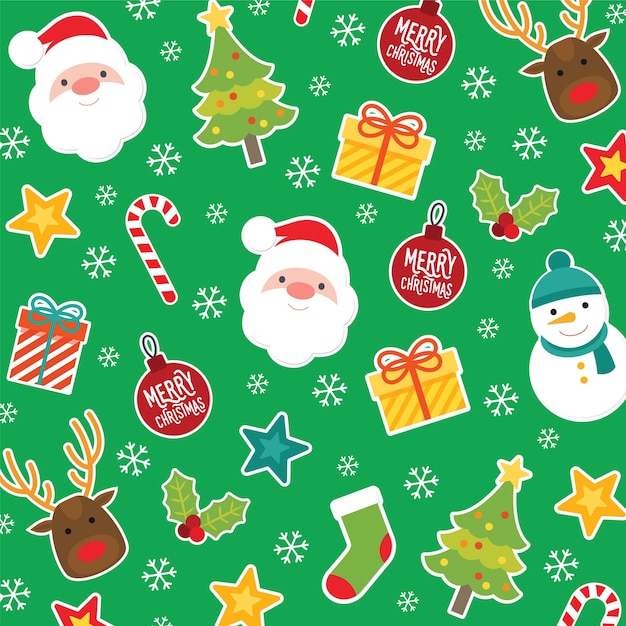 Merry christmas pattern vector