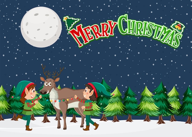 Merry Christmas poster template