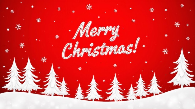 Merry Christmas Red Background