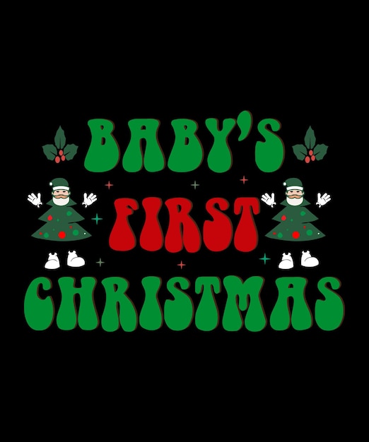 Merry Christmas Retro SVG Best T-shirt Design, Christmas, typography t-shirt Premium Vector