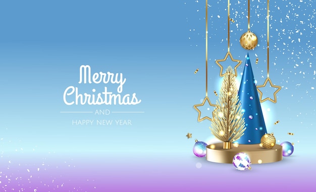 Merry Christmas sale banner template Greeting card banner poster header for website