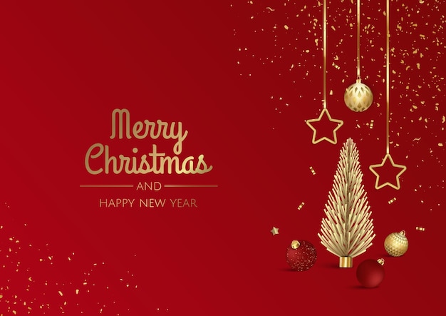 Merry Christmas sale banner template Greeting card banner poster header for website