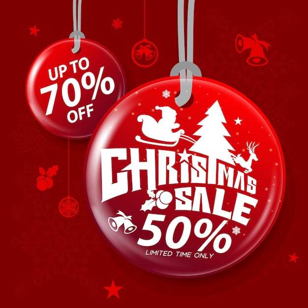 merry christmas sale design template