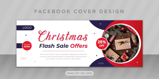 Merry Christmas Sale With Facebook Cover Design