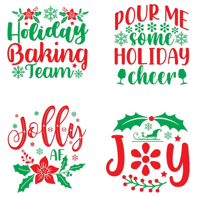 Merry Christmas Svg Quotes Typography Design