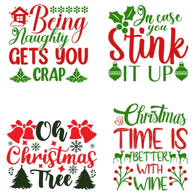 Vector merry christmas svg quotes typography design