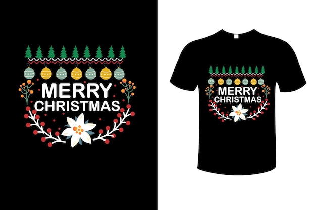 Merry christmas t-shirt design vector