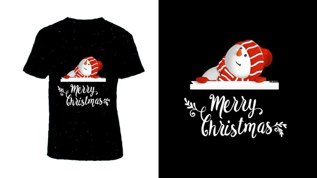 Vector merry christmas t-shirt design