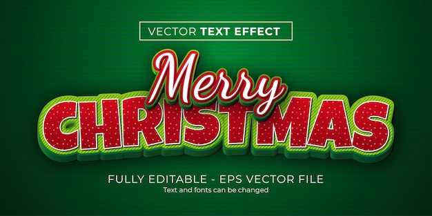 Merry christmas text effect