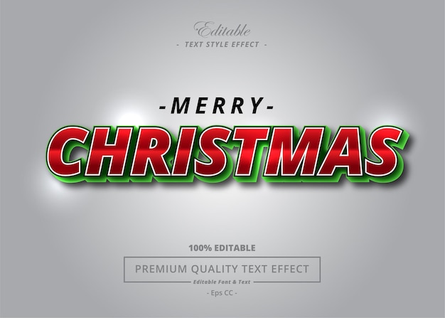 MERRY CHRISTMAS TEXT STYLE EFFECT