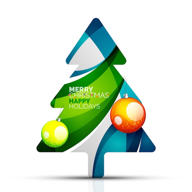 Merry Christmas tree with infographics