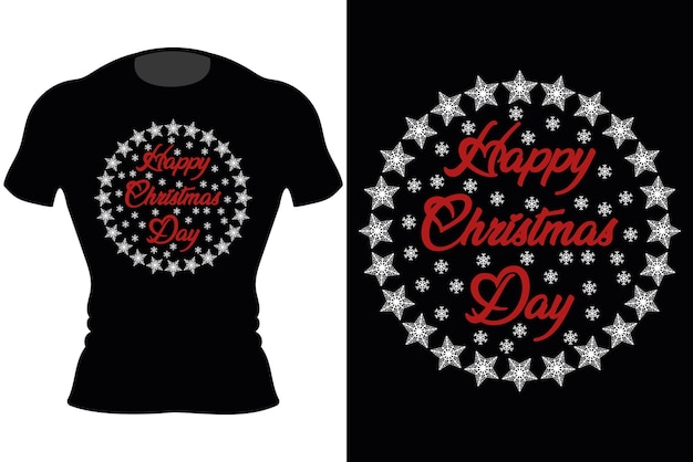 Merry Christmas typography lettering TShirt Christmas Tshirt Design Happy Christmas Day Gift