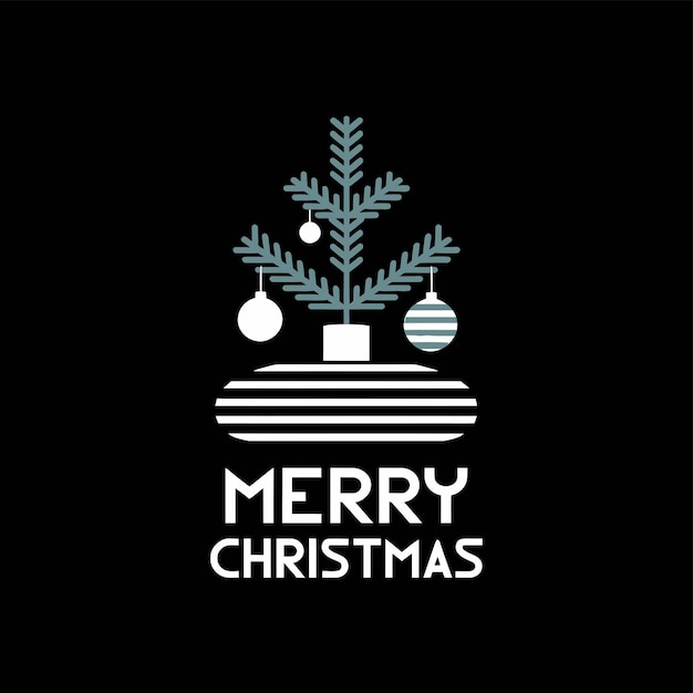 Vector merry christmas typography minimal merry christams vector merry christams illustration