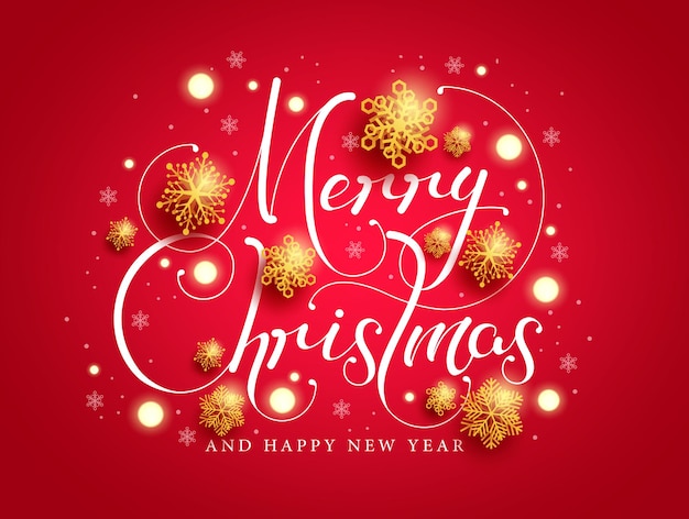 Merry christmas typography vector design. Merry christmas greeting text in elegant calligraphy.